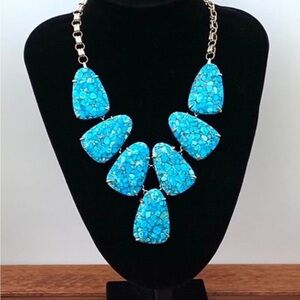 NWT Kendra Scott Harlow Necklace in Bronze Veined Turquoise